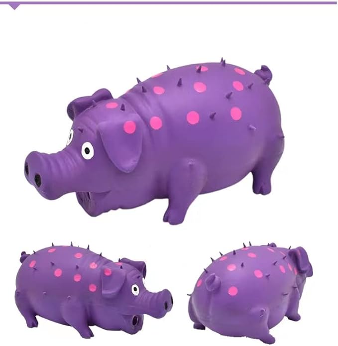 Squeaky Pig Dog Toys, 2 Pack Grunting Pig Dog Toy That Oinks Grunts for Small Medium Large Dogs, Grunting Pig Sound Play Dog Toy