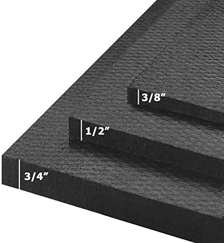 American Floor Mats - Horse/Stable Mats - Heavy Duty Stall Mats - Thick, Durable Rubber Flooring Solid Black 1/2" Thick – 4' x 25' Roll