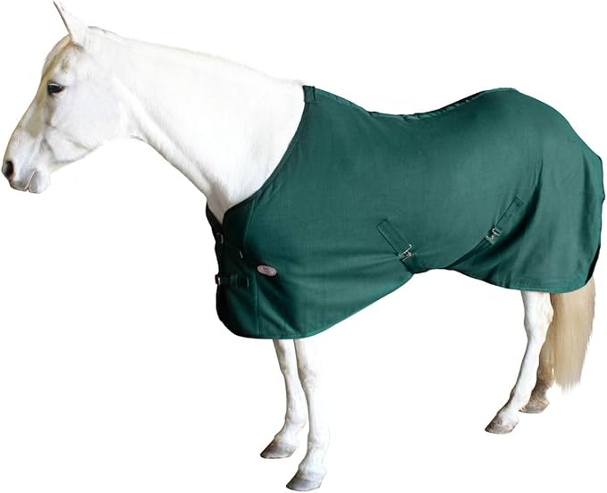 Derby Originals Classic Fleece Cooler All Season Horse Sheet & Blanket Liner | Stables & Outdoor Use (Hunter Green, 69")