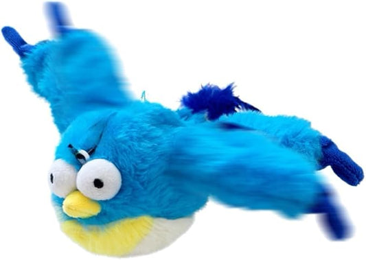 Flapping Chase Cat Toy, Interactive Chirping Flying Bird Cat Toy, Chirping Bird Cat Toy Flapping Wings (Blue)