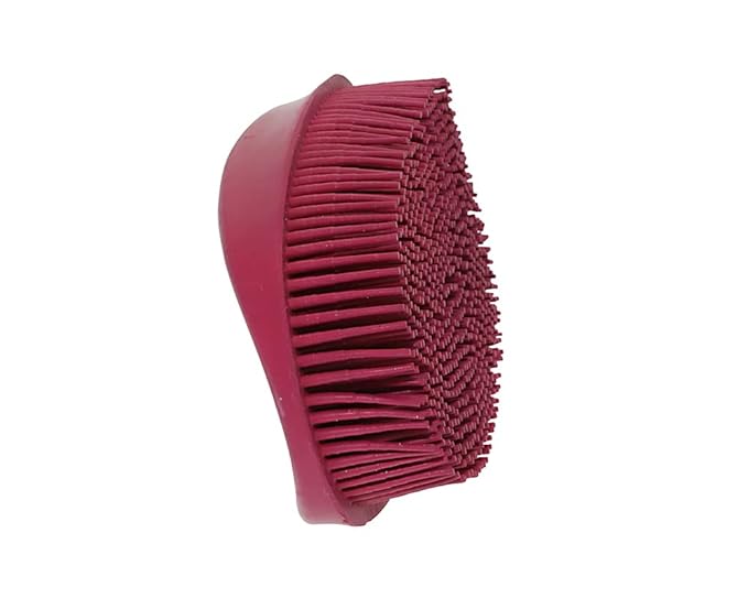 Grewal® Equestrian Grooming Bundle Kit - Comfy Pet Grooming & Bathing Glove - Oval Face Soft Bristles - Great for Thin & Sensitive Skin (Pink)