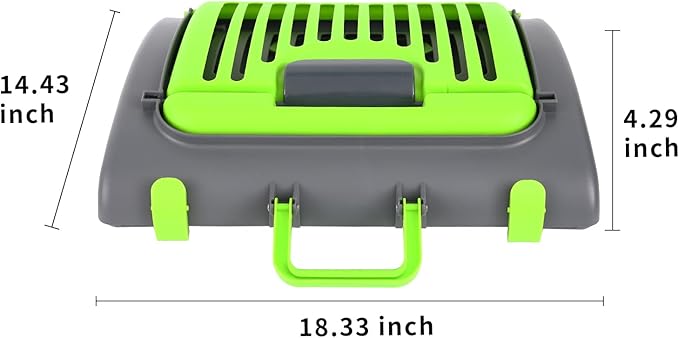 Foldable Travel Cat Carrier, Small Cat Carrier Hard Up to 25lbs, 18" Lx14.5 Wx14 H Front Open Type Plastic Cat Carriers, Green