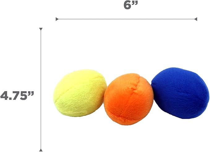 Outward Hound Squeakin' Eggs Plush Replacement Dog Toys - 3 Pack
