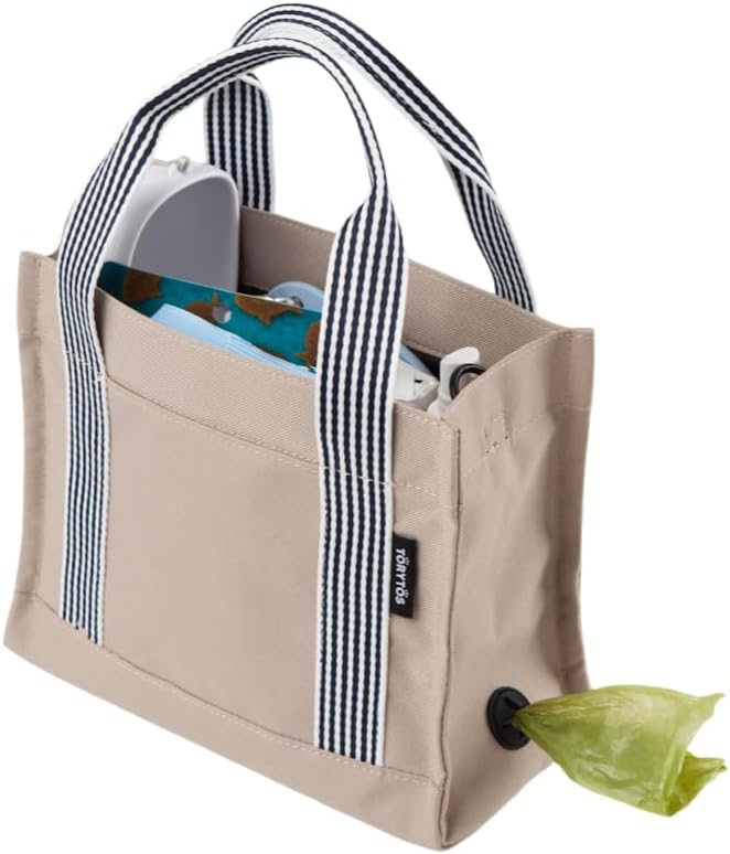 Dog Walking Bag Crossbody Tote and Dog Treat Pouch with Built-in Poop Bag Dispenser