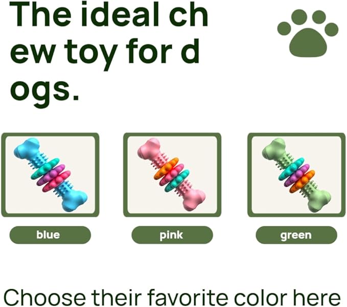 Puppy Teething Toy, Durable Chew Toy for Small Dogs, Interactive Bone Toy to Keep Puppies Busy, Teeth Cleaning Dog Toy for Small Breeds