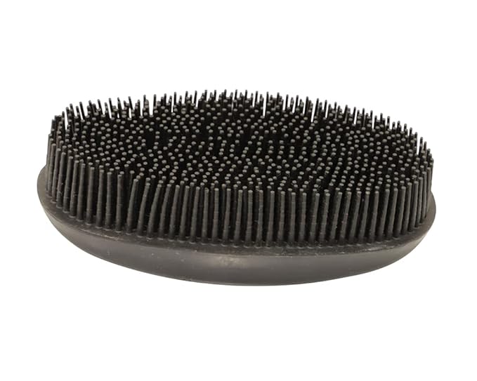 Grewal® Equestrian Grooming Bundle Kit - Comfy Pet Grooming & Bathing Glove - Oval Face Soft Bristles - Great for Thin & Sensitive Skin (Black)