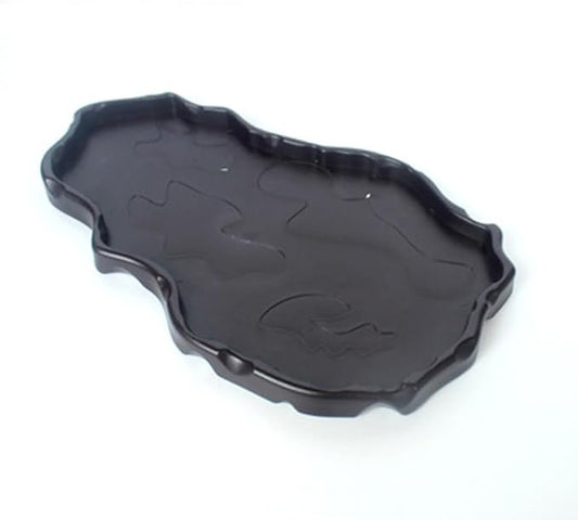 Luminous Reptile Food Bowl,Large Water Dish,Terrarium Bowls, Tortoise Bowl (Black)
