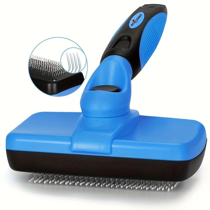 Self-Cleaning Dog Brush for Shedding & Grooming – Slicker Brush for Dogs & Cats, Deshedding & Dematting Tool, Easy One-Click Clean Pet Brush for Long & Short Hair