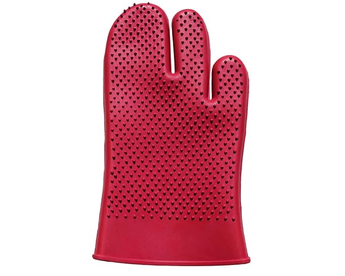 Grewal® Equestrian Grooming Bundle Kit - Comfy Pet Grooming & Bathing Glove - Oval Face Soft Bristles - Great for Thin & Sensitive Skin (Pink)