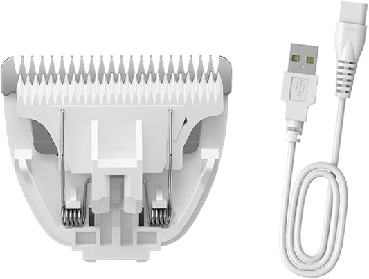 Upgrade Your Pet Grooming Game Professional Replacement Blades and Charging Cord - Safe, Sharp, and Easy to Use
