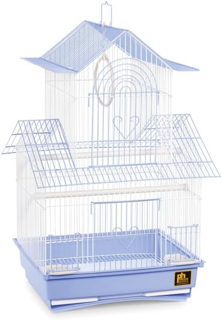 Maykoosh Handmade Home Bird Cage with Natural Wood Accents, Durable Metal Construction, Spacious Interior, and Comfortable Features for Birds'