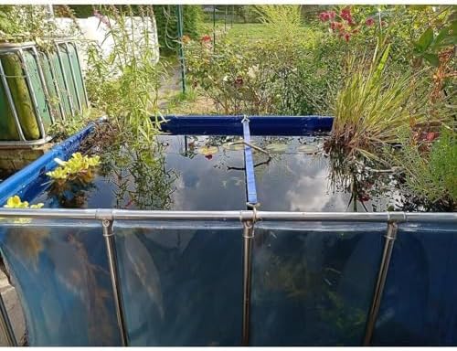 Flexible PVC Fish Breeding Tank with Steel Frame - 50x40x30cm Aquatic Pet Pool, Clear Viewing Window, Easy Assembly, Ideal for Backyard Ponds and Fish Care.