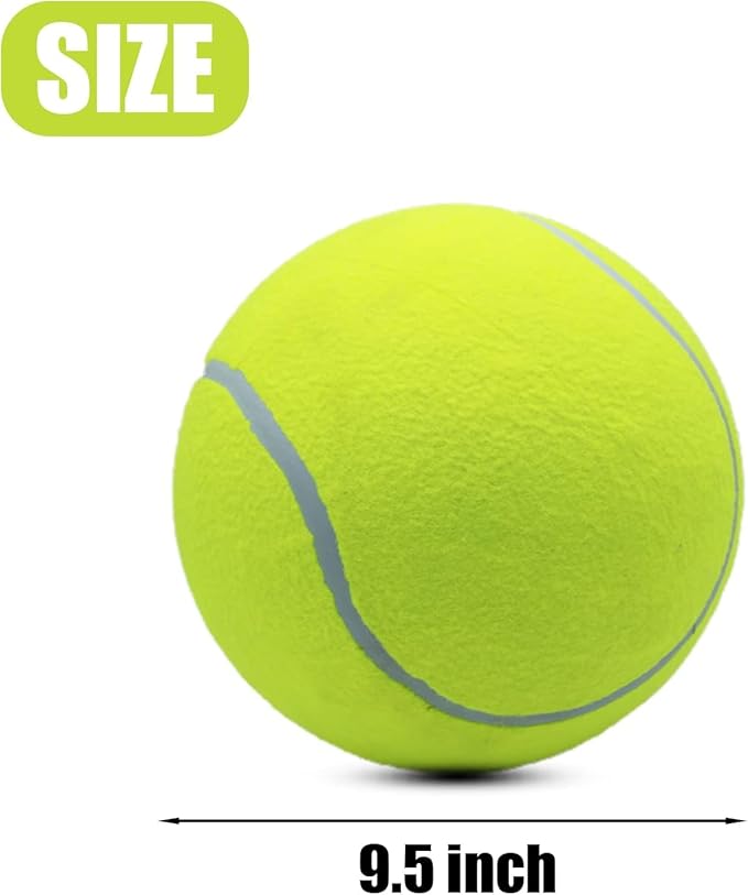Magicorange 4 Pack 9.5 inch Giant Tennis Ball Large Dog Tennis Ball Pet Balls for Dogs for Outdoor/Indoor Sports Dog Gift with Needle (Multicolor, 9.5 inch)