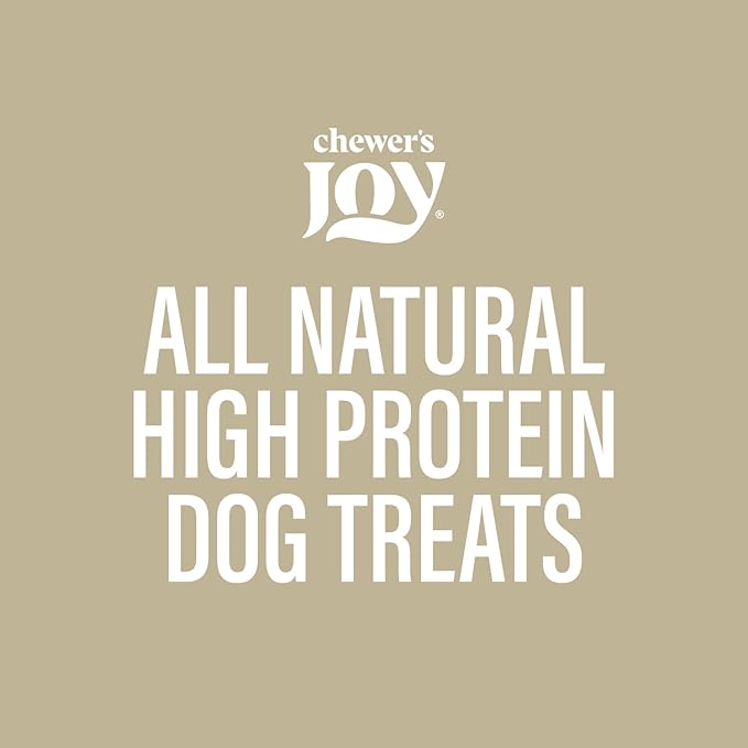 Chewer's Joy Bully Spring Chews (6 Count) – Natural Dog Treats – Single Ingredient Long-Lasting Chews, High Protein