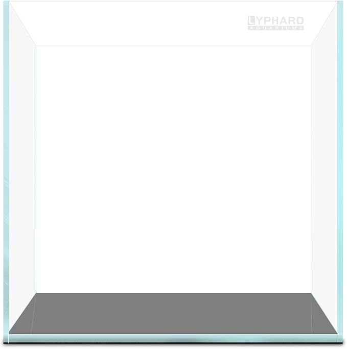LYPHARD AQUARIUMS Rimless Aquarium 14.5 Gallon Tall Tank, Ultra Clear Low Iron Fish Tank for Betta Goldfish, L13.8×W13.8×H17.7 Glass Thickness 6mm with EVA Foam Leveling Mat