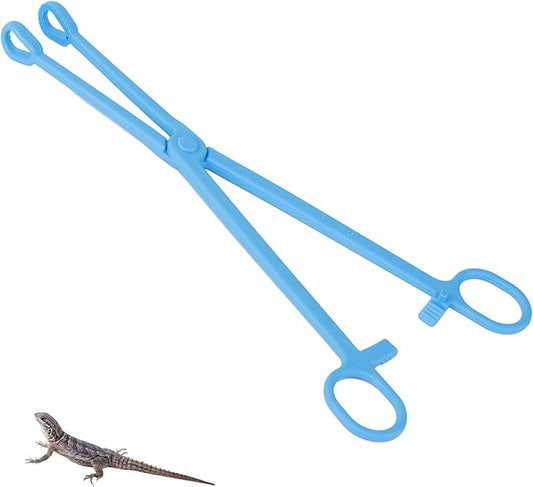 RUIAN 9.64in Reptile Feeding Clip, Plastic Tongs, Safe, Comfortable, for Tortoise, Lizard & More，Clip Reptile Plastic Tweezers Tongs