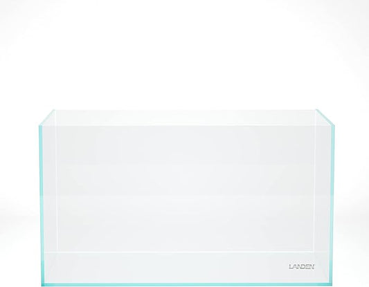 LANDEN 90P 55 Gallon Rimless Low Iron Aquarium Tank,W35.4×D19.7×H19.7 in(90x50x50cm) 10mm Thickness with Black Nano Foam Leveling mat Included