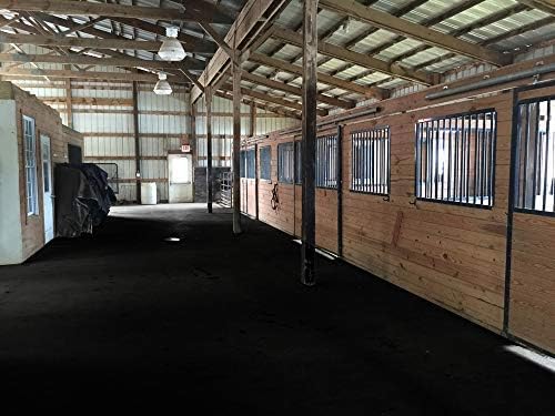 American Floor Tiles - Heavy Duty Stall Tiles - Stable/Horse Tiles - Thick, Durable Rubber Flooring Solid Black 6' x 10' Set 1/2" Thick (15 Tiles Total)