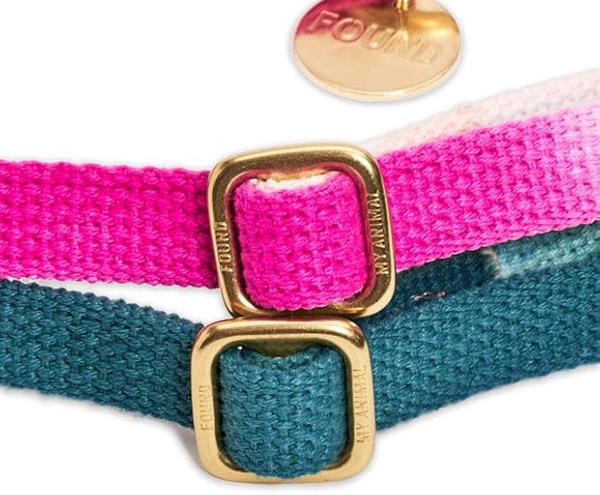 FOUND MY ANIMAL - The Original Jolie Webbing Cotton Cat & Dog Harness (Large) - Hand Dyed & Crafted Dog Harness - Adjustable, Pet Harness with Solid Brass Rings & Buckle Dog Training Harness