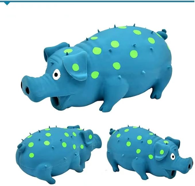 Squeaky Pig Dog Toys, 2 Pack Grunting Pig Dog Toy That Oinks Grunts for Small Medium Large Dogs, Grunting Pig Sound Play Dog Toy