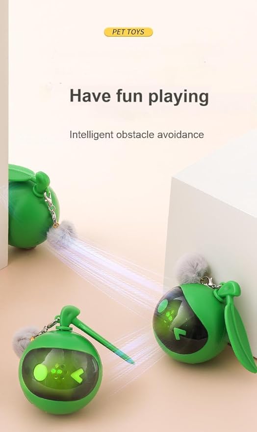 Smart Bounce Ball for Cats – Green