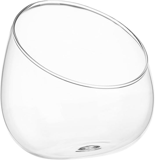 Yardwe Slant Cut Succulent Bowl Glass Terrarium - Thickened Moss Micro Landscape Bottle for Indoor Outdoor Plant Decor Home Ecological Bottle Present