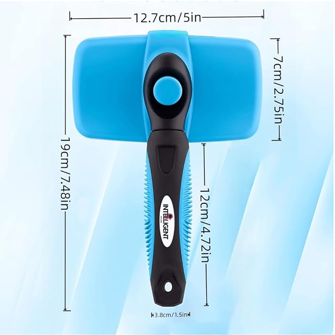 Self-Cleaning Dog Brush for Shedding & Grooming – Slicker Brush for Dogs & Cats, Deshedding & Dematting Tool, Easy One-Click Clean Pet Brush for Long & Short Hair