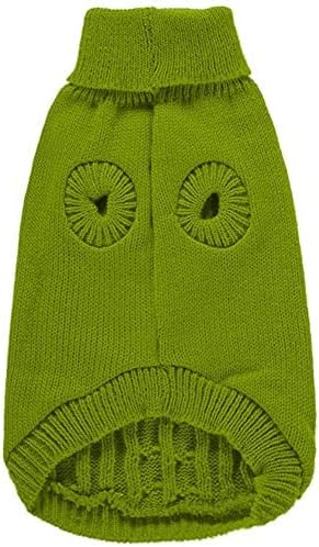 CHBORCHICEN Small Dog Sweaters Knitted Pet Cat Warm Dog Sweatshirt Winter Clothes Kitten Puppy Sweater (XX-Small, Light Green)