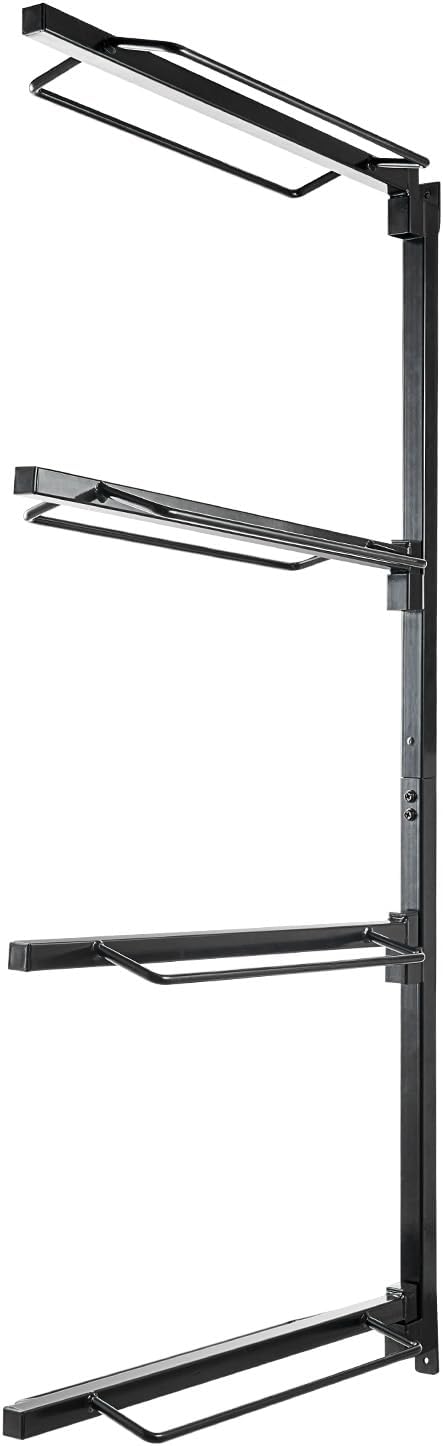 VEVOR Wall Mount Saddle Rack, 24 x 7 x 52 in, Four Tiers Horse Saddle Storage Rack, Heavy Duty Equestrian Western and English Saddle Stand, Horse Blanket Holder for Tack Room Organization