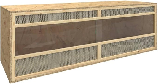 Terrarium Engineered Wood with Tempered Glass, Outdoor Reptile Box Reptile Feeding Box for Small Animals,Reptile Pets,Bearded Dragon,Gecko,Lizard 56.7" x 18.1" x 18.9"