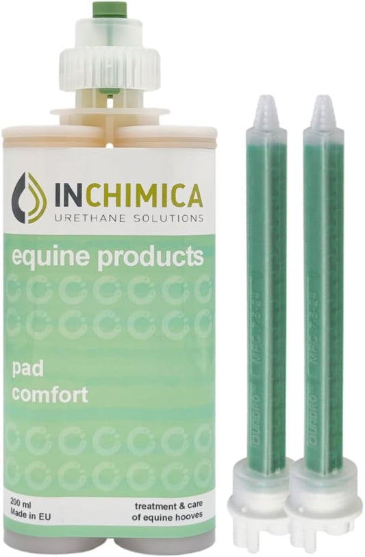 Horse Products Comfort Pour-in Horse Hoof Pad 200ml Cartridge & Two Application Tips