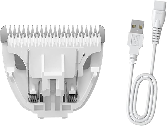 Replaceable Charging Cable&Standard Size Ceramic Blade Set,Pet Dog Hair Clipper Cat Trimmer Used Blade