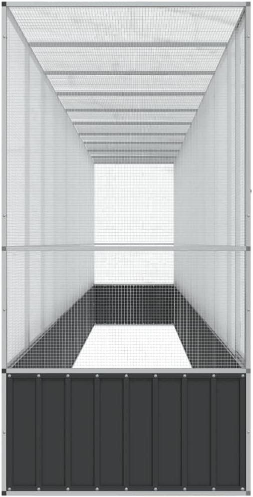 Steel Aviary with Extension, Large Bird Cage with Lockable Door, Aviary Spacious and Versatile Cage Ideal for Parakeets, Parrots, Lovebirds, Cockatiels, Pigeons, 410.4"x42.1"x83.5",-279