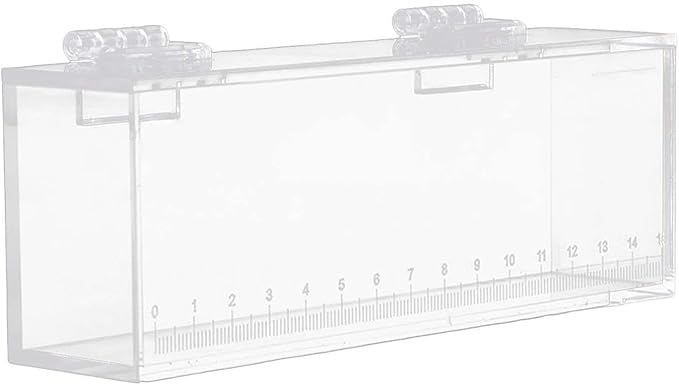 Gazechimp Fishing Photo Tank Fish Viewing Box Acrylic Hatching Incubator Clear Micro Landscape Fish Tank Fish Breeder Isolation Breeder Box with Scale, L