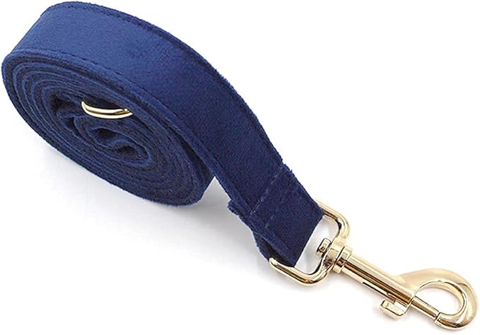 PETDURO Custom Dog Collar Personalized with Name Engraved Quick Release Rose Gold Metal Buckle for Large Medium Small Girl Dogs - Dog Leash and Bow Tie Available - Soft Comfy Velvet (Dark Blue, XL)