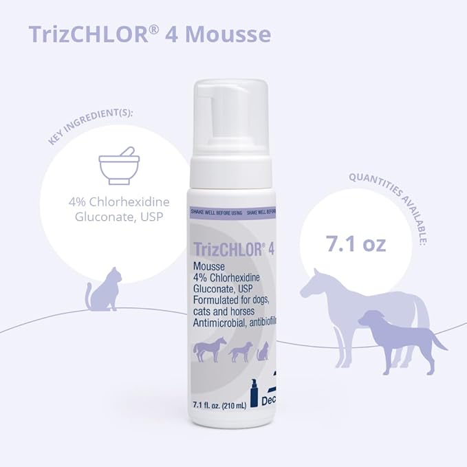 4 Mousse for Dogs, Cats and Horses, 7.1 Ounce