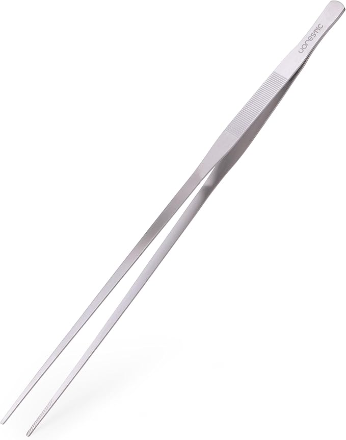 VORESTIC Heavy Duty Aquarium Tweezers Extra Long 23.6 Inch Straight, Long Tweezers for Terrarium, Aquarium Tongs