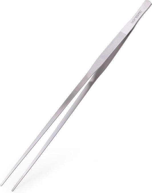 VORESTIC Heavy Duty Aquarium Tweezers Extra Long 23.6 Inch Straight, Long Tweezers for Terrarium, Aquarium Tongs