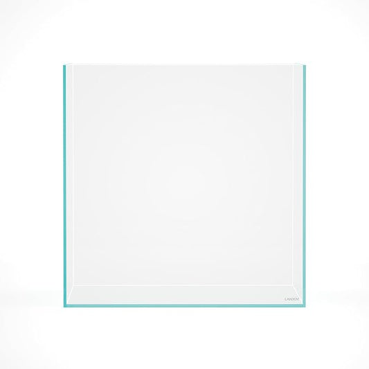 LANDEN 31 Gallon Cube Rimless Low Iron Aquarium Fish Tank,19.7" L × 19.7" W × 19.7" H (50cm x 50cm x50cm) 6mm Thickness with Nano Foam Leveling Mat Included
