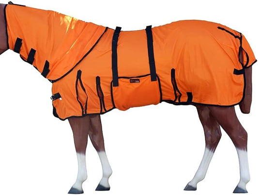 HILASON Horse Fly Sheet - Summer Spring UV Protection Mesh Bug Mosquito FlySheet for Horses | Fly-Sheet