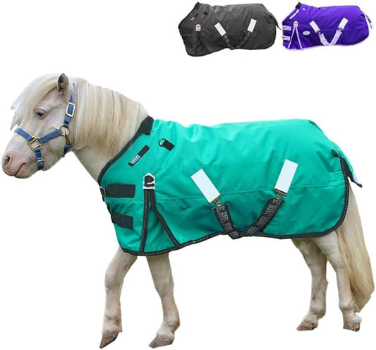 Derby Originals Nordic-Tough 1200D Heavyweight Mini Horse & Pony Turnout Blanket – Waterproof, Breathable, 300g Insulation, 210T Lining, Reflective, 2-Year Warranty (Turquoise, 54")