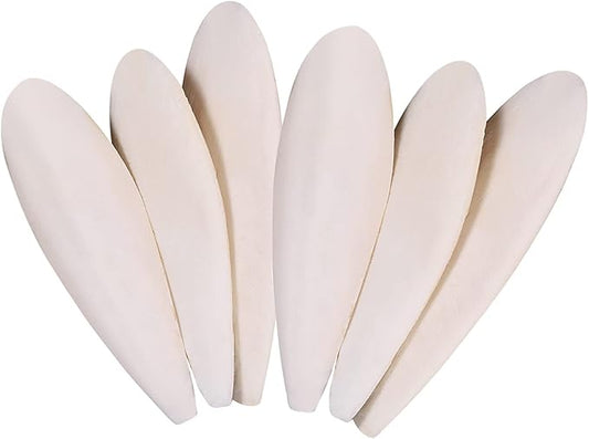 Afkengung 6 Pieces Natural Cuttlebone Calcium Block for Birds Parakeets Reptiles Turtles Grindable Powder Feeding Natural Calcium Supply Improve Pet Immunity Each 4.3-5.1 Inch