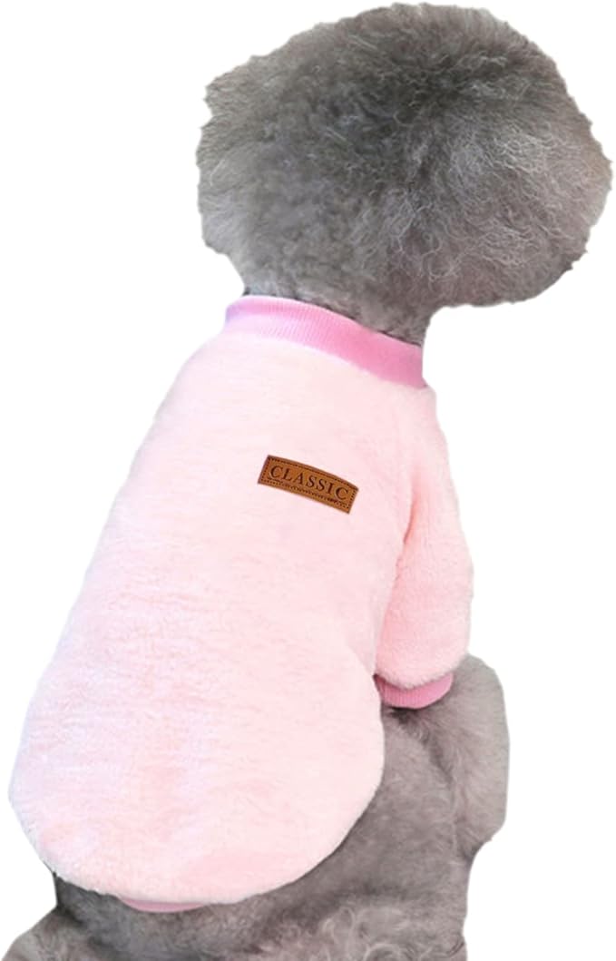 Jecikelon Pet Dog Clothes Dog Sweater Soft Thickening Warm Pup Dogs Shirt Winter Puppy Sweater for Dogs (Z01-Pink, XX-Small)