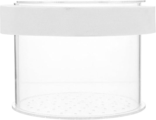 Floating Fish Breeding Box with Lid : Transparent Acrylic Guppy Breeder Box Fish Breeding Tanks for Clownfish Shrimp, 4.72X4.72X3.14in