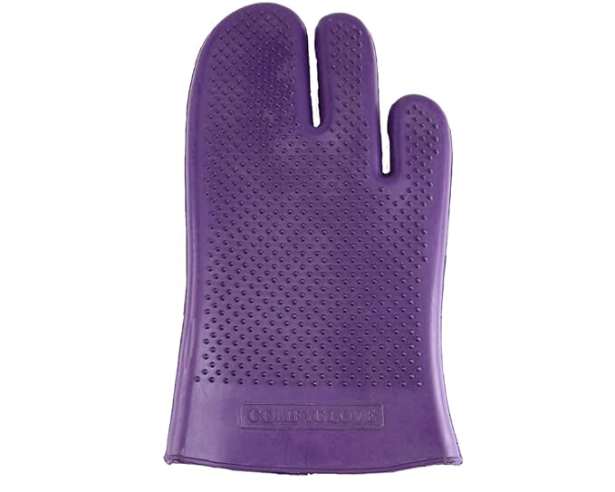 Grewal® Equestrian Grooming Bundle Kit - Comfy Pet Grooming & Bathing Glove - Oval Face Soft Bristles - Great for Thin & Sensitive Skin (Purple)