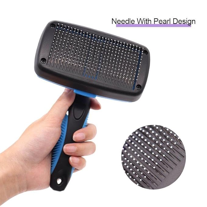 Self-Cleaning Dog Brush for Shedding & Grooming – Slicker Brush for Dogs & Cats, Deshedding & Dematting Tool, Easy One-Click Clean Pet Brush for Long & Short Hair