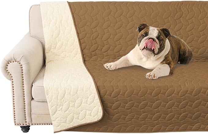 Ameritex Waterproof Pet Bed Cover Anti-Slip Dog Bed Blanket for Sofa and Furniture Waterproof New Pattern Design (Camel, 68x82 Inch (Pack of 1))