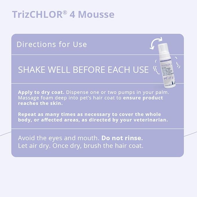 4 Mousse for Dogs, Cats and Horses, 7.1 Ounce