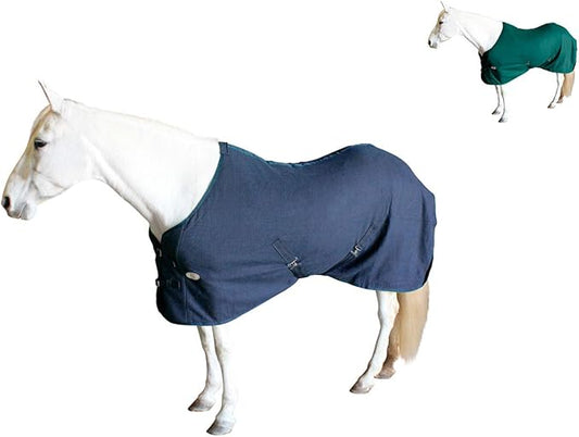 Derby Originals Classic Fleece Cooler All Season Horse Sheet & Blanket Liner | Stables & Outdoor Use (Navy, 84")