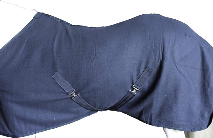 Derby Originals Classic Fleece Cooler All Season Horse Sheet & Blanket Liner | Stables & Outdoor Use (Navy, 84")